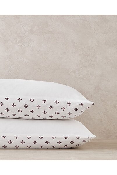 English Home Etamine Flower Pamuklu 2'li Yastık Kılıfı Pembe