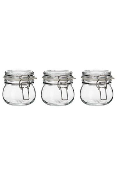 IKEA Korken Lid Jar Glass 3 Pieces