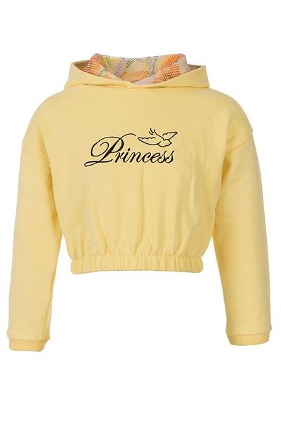 BRZ KIDS Set de pantaloni de hanorac crop galben pentru fete