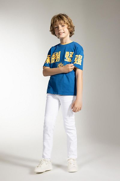 DeFacto Бели дънкови панталони Slim Fit за момче Z9187A623Sm