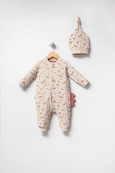 H HONEY BABY Cute Dinosaur Baby Jumpsuit