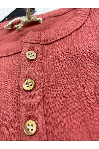 BOBBY JR KİDSWEAR Patli 6 Teddy Bear Body with 3 Buttons and Pockets (8 Years)