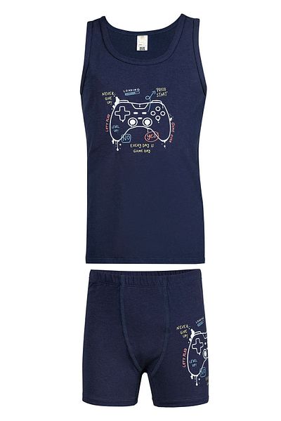 ÖZKAN underwear Özkan 32032 Ανδρικό βαμβακερό μπλε ναυτικό Σετ εσώρουχα με χοντρό λουράκι
