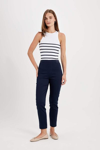 DeFacto Dfc - Cigarette Color Satin Trousers - Normal Waist and Straight Leg