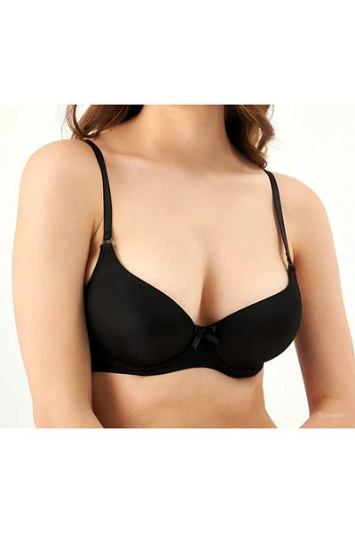 enmodaiçgiyim Basic Γυναικείο Σουτιέν - Μαύρο, Push up και Underwire