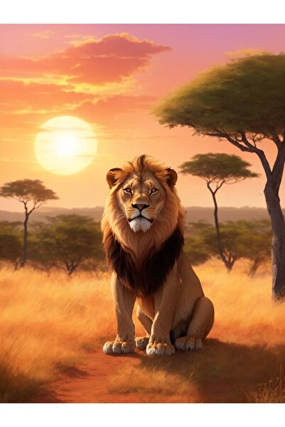 LİLYHOBBYLAND Renkli Baskılı Sayılarla Boyama Hobi Seti (Çerçeveli) 40x50 cm:...