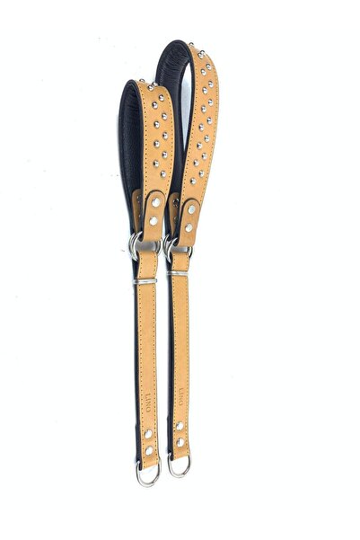 Lino طوق تدريب أرجواني من الجلد الطبيعي بنسبة 100% - طوق للرقبة مع إكسسوارات جلدية - Ln5