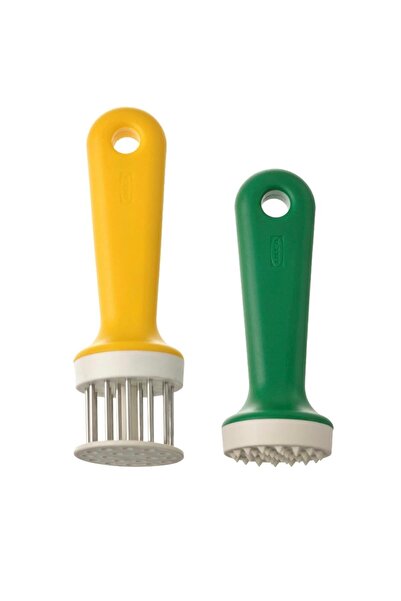 IKEA 2 Li Set Et Yumuşatıcı Ikea 2 Adet Plastik Saplı Et Tokmağı Paslanmaz Çelik