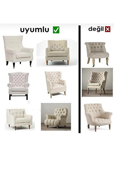 seltenet Lastikli Esnek Yıkanabilir Pamuklu Jakarlı Desen Tekli Koltuk Örtüsü Koltuk Kılıfı