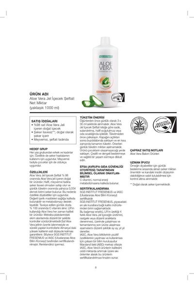 LR Aloe Vera Drinking Gel Şeftali Jel İçecek 1 l x3  Ty8078317