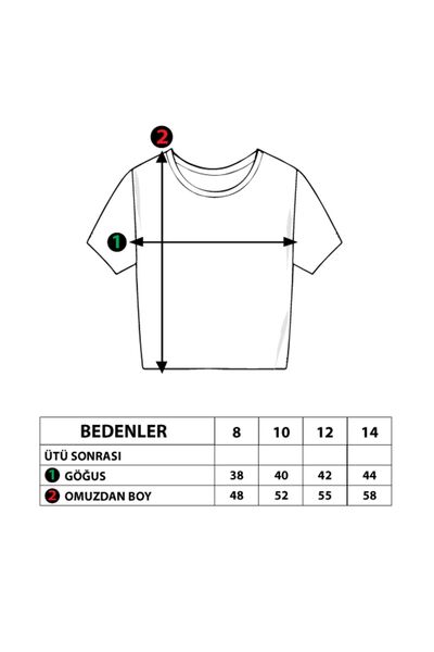 Toontoy Tricou pentru fetiță cu cu imprimeu mâneci Garni cu detaliu de fundătură