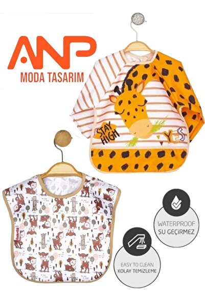 ANP MODA TASARIM مجموعة طعام مقاومة للسوائل من 0 إلى 36 شهرًا مكونة من قطعتين...