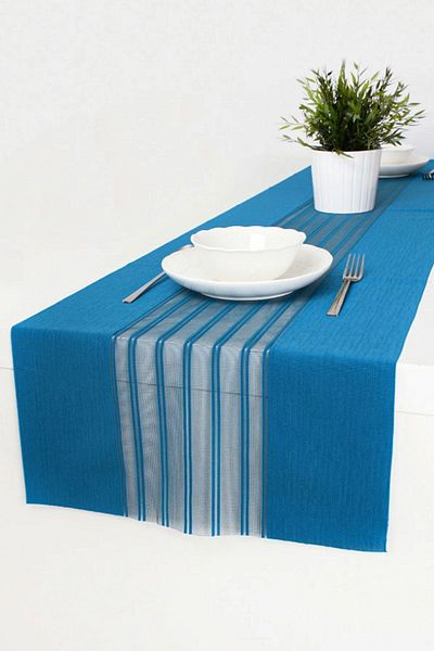 DecoViva 40x140 см Син модерен пътека за маса