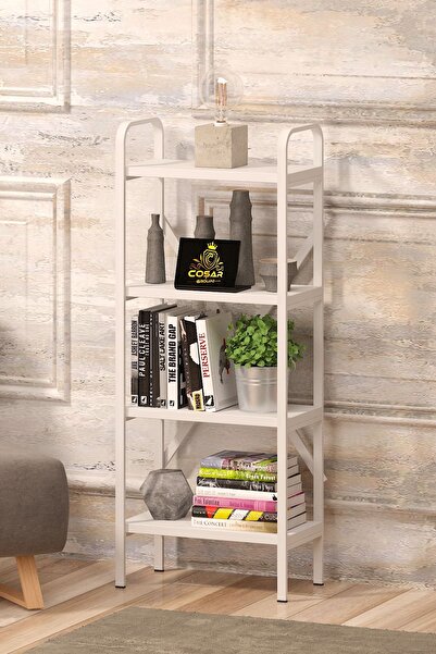 Cosargroup Dekoratif  Kitaplık Mutfak Rafı Çok Amaçlı Dolap 4 Katlı ayakkabıl...