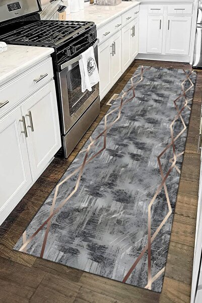 Bir Aksesuar Mutfak Halısı Desenli Dijital Baskı Yıkanabilir Kaymaz Taban Inc...