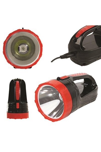 Calido Elektronik 3 Watt 3 Km Menzilli El Feneri Yüksek Işıklı Projektör Şarj...