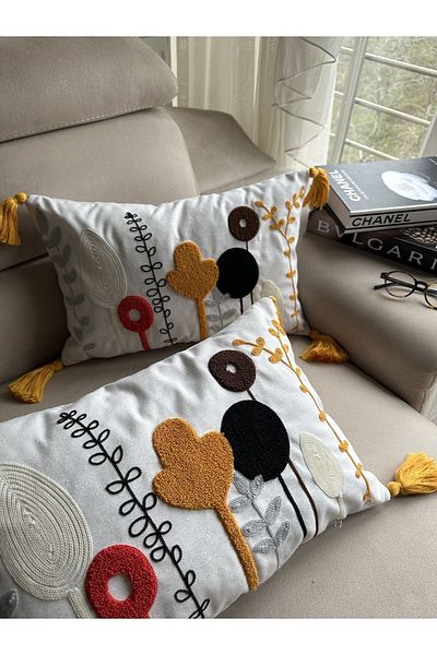 en gözde home PUNCH EMBROIDERED 2 PIECES OF KIRLENT CASE