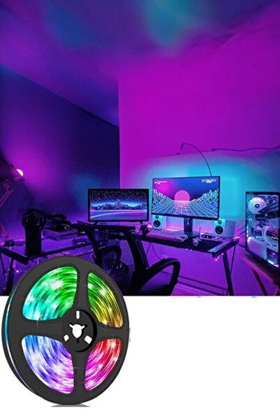 AfterTimes Şerit LED RGB 16 Renk: Uzaktan Kumandalı, Tak-Çalıştır, 5 Metre, 1...