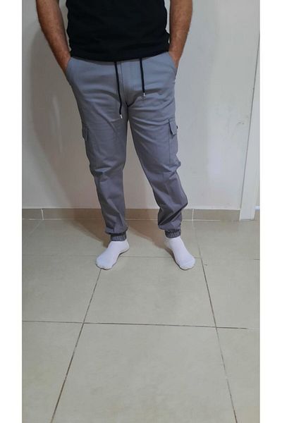 Tekstilfuarı Linen Men's Cargo Pants - Elastic Waist Design