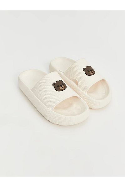 LC Waikiki LCW STEPS Teddy Bear Printed Women's Slippers