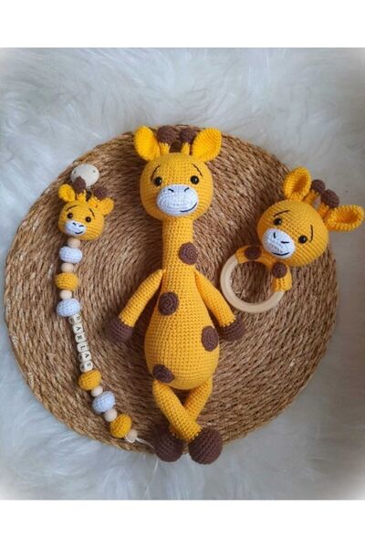 USTAHOBİEVİ Amigurumi Zurafa Yenidogan Set