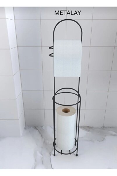 METALAY Металевий туалетний паперотримач чорного кольору