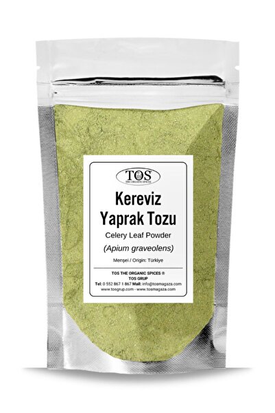 TOS The Organic Spices Kereviz Yaprak Tozu 100 gr (1. KALİTE) Apium Graveolens / Celery Leaf Powder
