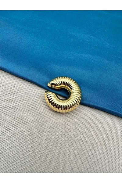 Opia Takı & Aksesuar Steel Gold Cartilage Ear Cuff - Earring Design