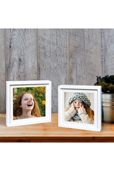 Nobbystar White Pola Frames - Pack of 3 14x14cm, Adhesive Desktop and Wall Frame