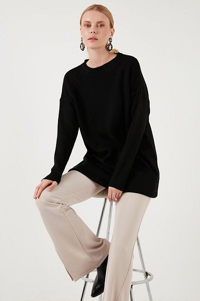 Lela Pulover de tricotaj cu gât crew - Modest 4616152