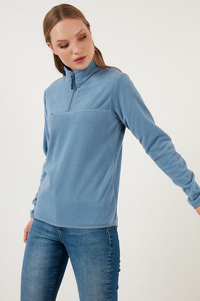Lela Anti-pilling Slim Fit Soft Fleece - Μισό φερμουάρ που δεν κολλάει 590700