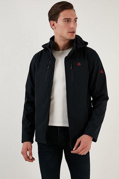 Buratti Water and Wind Resistant Hooded Soft Shell Coat Men's COAT 5855045