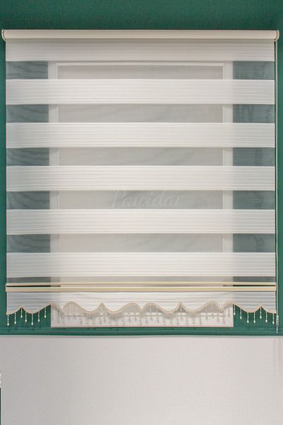 Payidar Zebra Roller Blinds Pleated Cream Beaded Modern Curtain