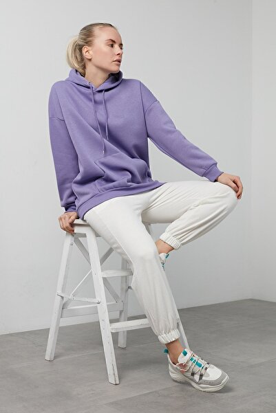 Lela Χειμερινός γυναικείος ιδρώτας - Βαμβακερός, με κουκούλα και ράστερ 5863854