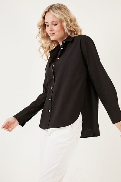 Lela Cămașă oversize, 100% bumbac, popelin, cămașă CF21S163867