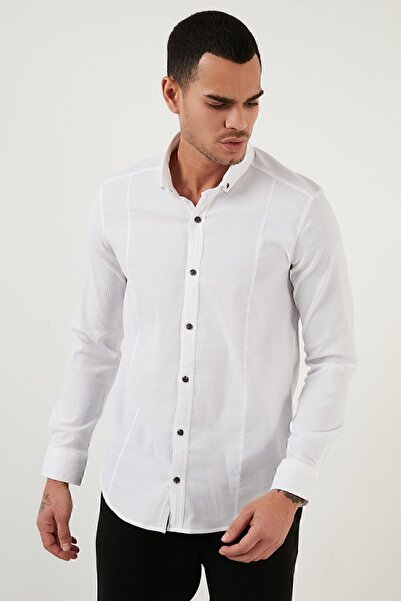 Buratti Βαμβακερό πουκάμισο με κουμπιά γιακά ανδρικό πουκάμισο Cf21s 113008