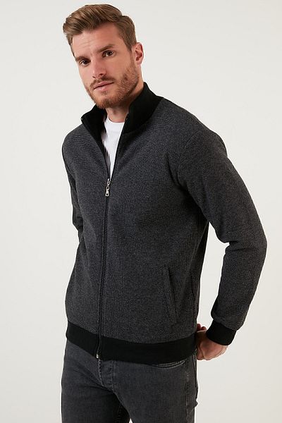 Buratti Cotton Zippered Pocket Turtleneck Cardigan Men's Cardigan 456210