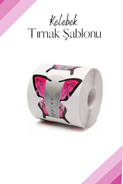 FREELADY Protez Tırnak Kelebek Şablon 100'lü