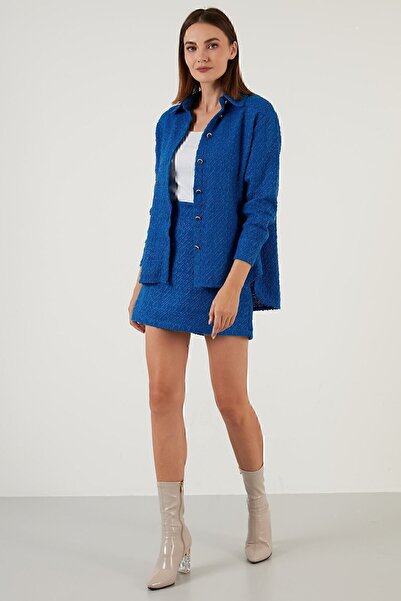 Lela Cotton Oversize Tweed Shirt Shirt 42190503