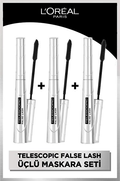 L'Oreal Paris 3'lü False Lash Telescopic Fiber Maskara Seti