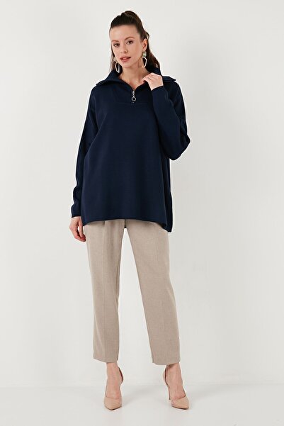 Lela Oversize Half Zip Knitwear Sweater - Pullover 4616079 Y