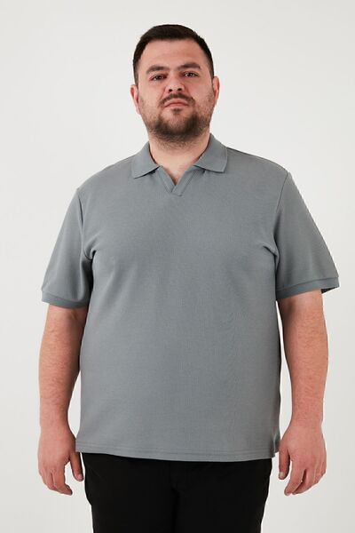 Buratti Ανδρικό μπλουζάκι πόλο με λαιμόκοψη - μεγάλο μέγεθος, βαμβακερό, κανο...