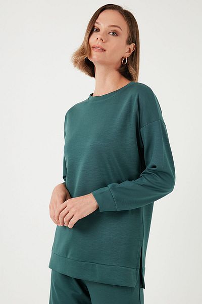 Lela Oversize Stretch Sweat - Crew Neck 5865877