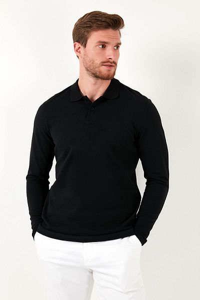 Buratti Men's Polo Neck Slim Fit Sweat - 100% Cotton SWEAT5905707