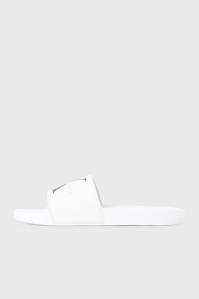 Calvin Klein شبشب مسطح بشعار YW0YW0010301W SLIPPERS YW0YW00103 01W