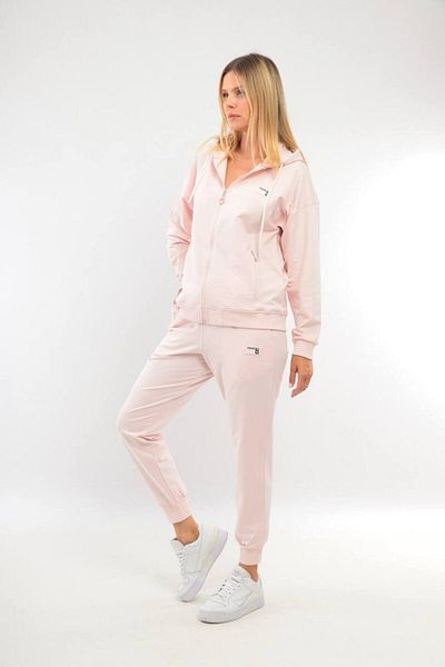 SOCCER Large Size Ribbed Hooded Women's Sweat Set - 21649