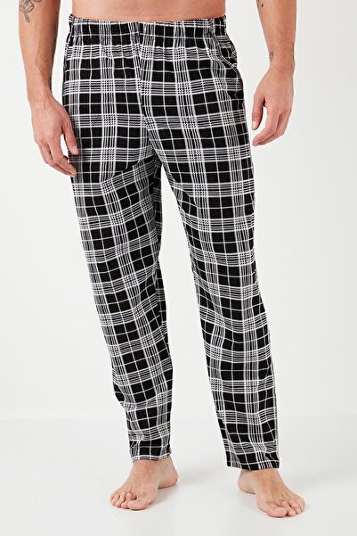 Buratti Καρό βαμβακερή ελαστική μέση με κανονική εφαρμογή κοντομάνικο σετ πιτζάμες ανδρικό σετ πιτζάμες 65720