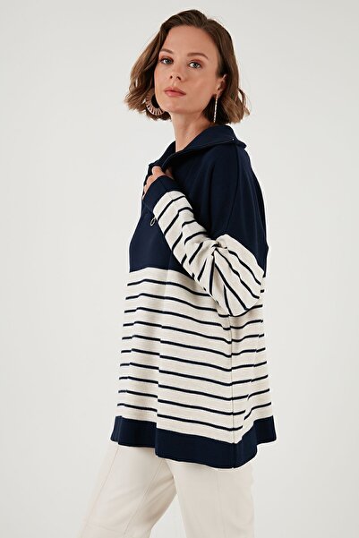 Lela Tricotaj Pulover - Acrilic, Guler pe jumătate cu fermoar, CAZĂ 4615221