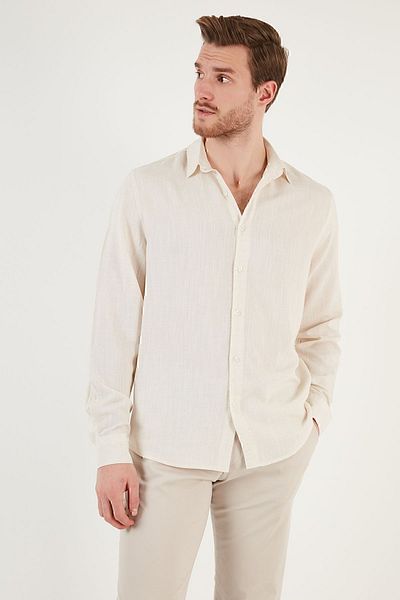 Buratti Ανδρικό ΠΟΥΚΑΜΙΣΟ CF24S με λινό Look Oversize Fit 198102