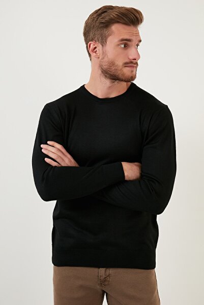 Buratti Gyapjú Slim Fit Crew Neck Kötött pulóver Férfi pulóver 518bike